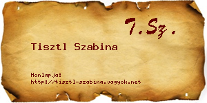 Tisztl Szabina névjegykártya